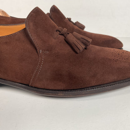 John Lobb Suede Tassel Loafers | Madison | UK 7.5 E | US 8.5 D