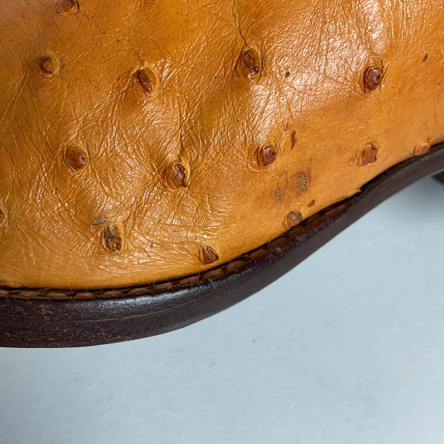 Custom Full Ostrich Quill Cowboy Boots 10 E Butterscotch Exotic