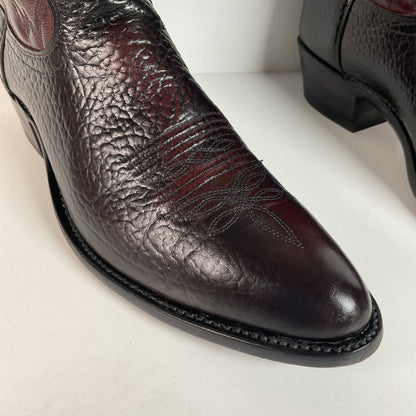 Vintage J. Chisholm Bullhide Cowboy Boots | USA Made | Black Cherry | Men’s 11 D