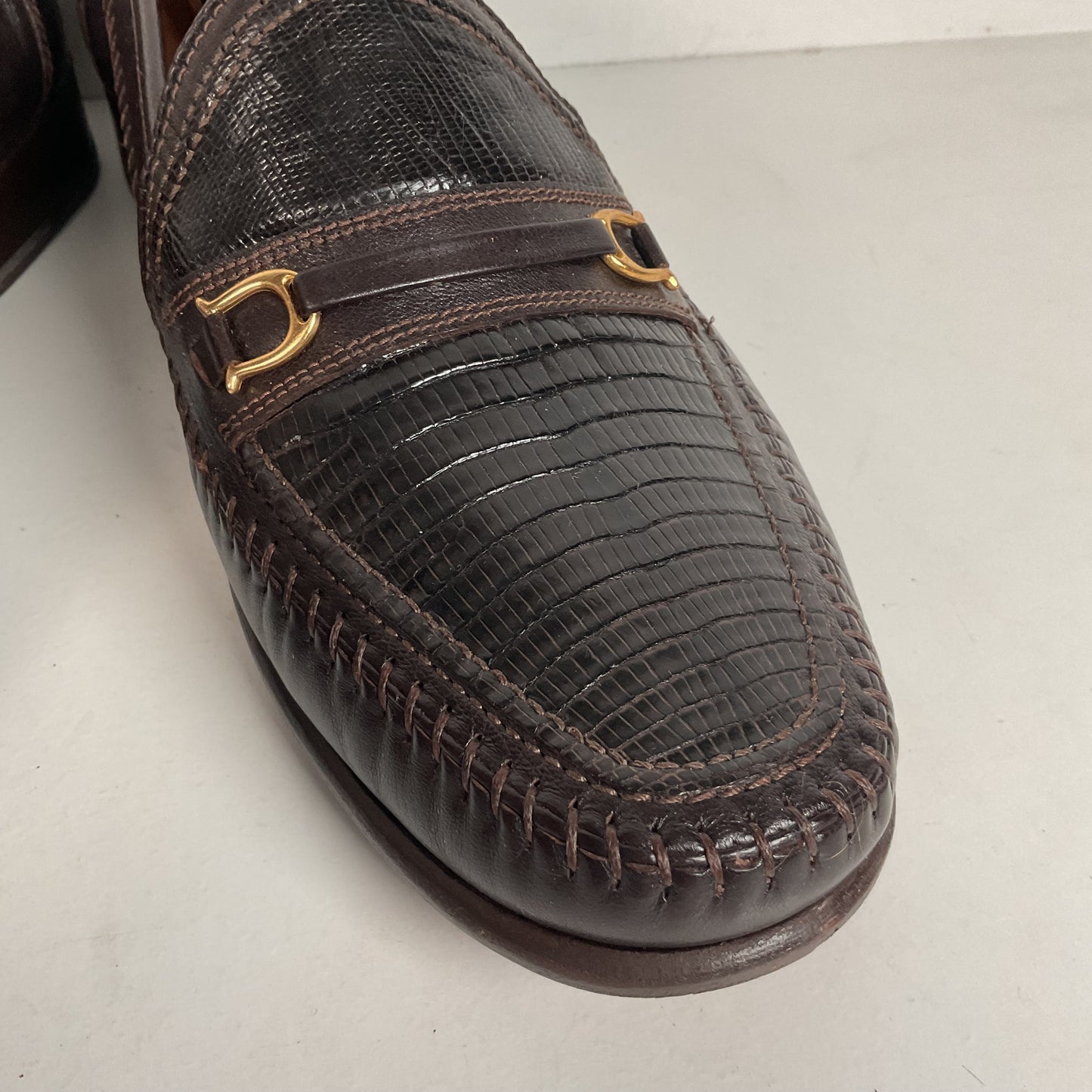 David Eden Lizard Loafers | Dark Brown | Men’s 10.5