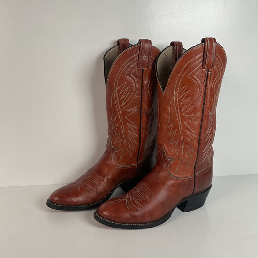 Vintage Tony Lama Cowboy Boots | Chocolate Cow | Men’s 7.5 C | Women’s 8.5