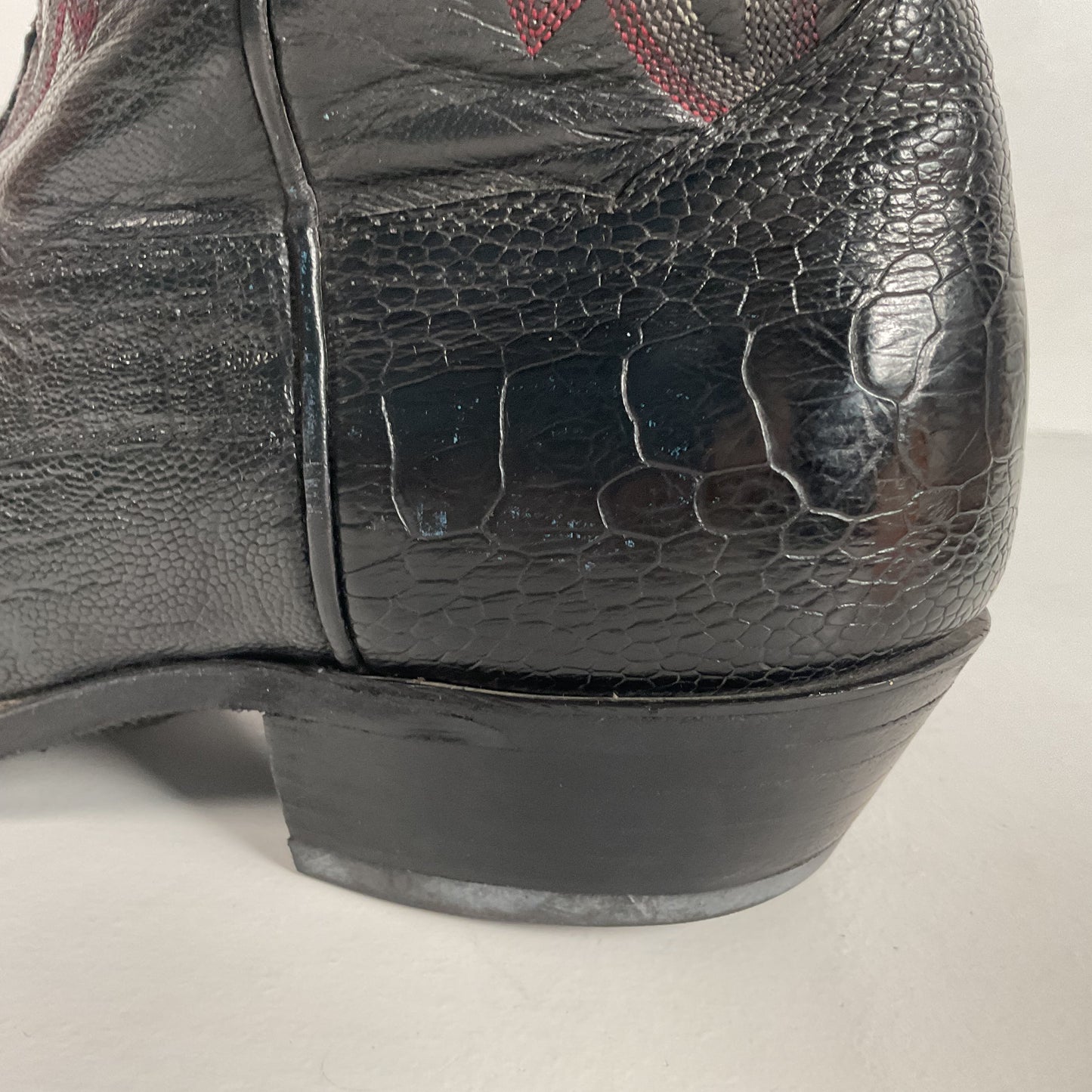 Vintage Panhandle Slim Ostrich Leg Cowboy Boots | Exotic | Black | Men’s 12 D