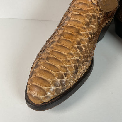 Vintage Laredo Python Snakeskin Cowboy Boots | Back Cut | USA Made | Men’s 10 D