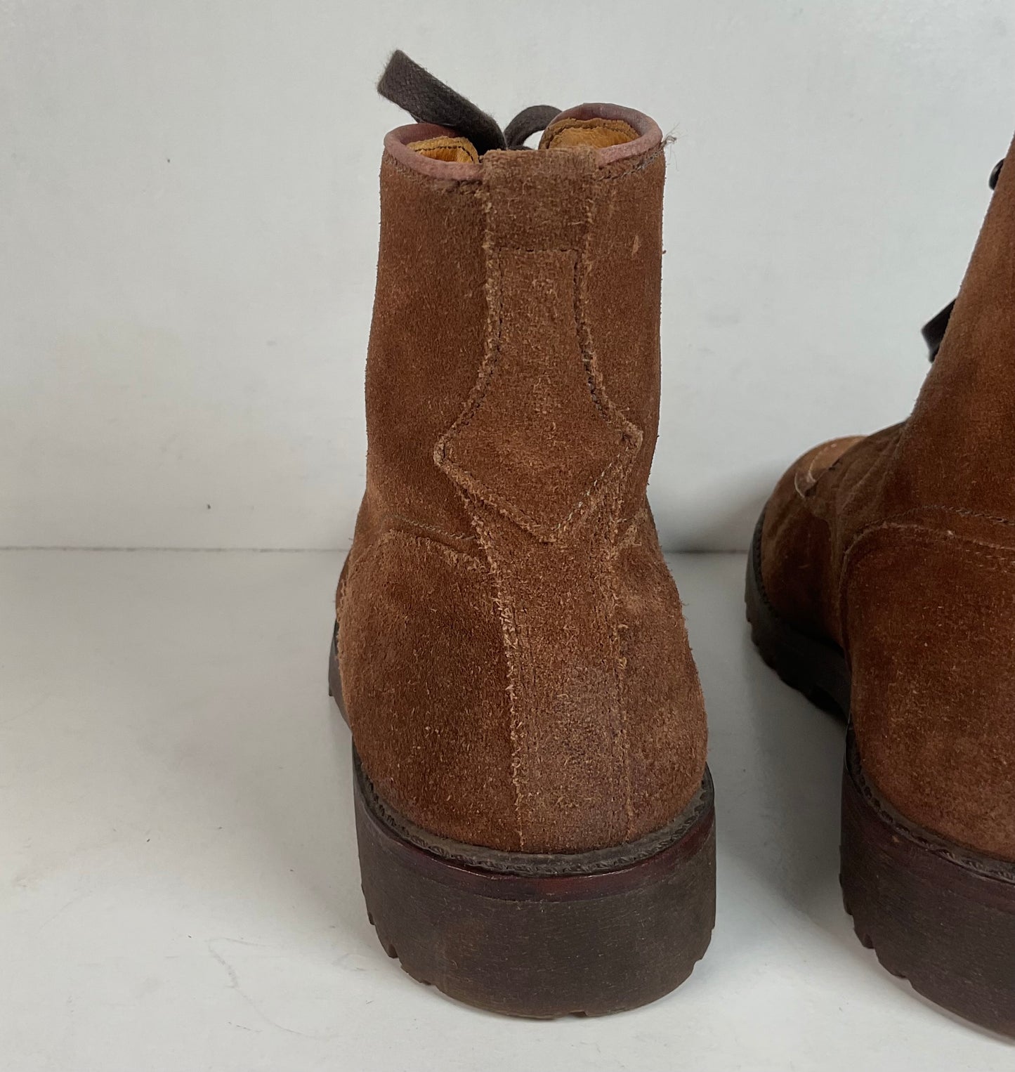 Frye Will Suede Lug Boots 11 M USA Made Rough Out