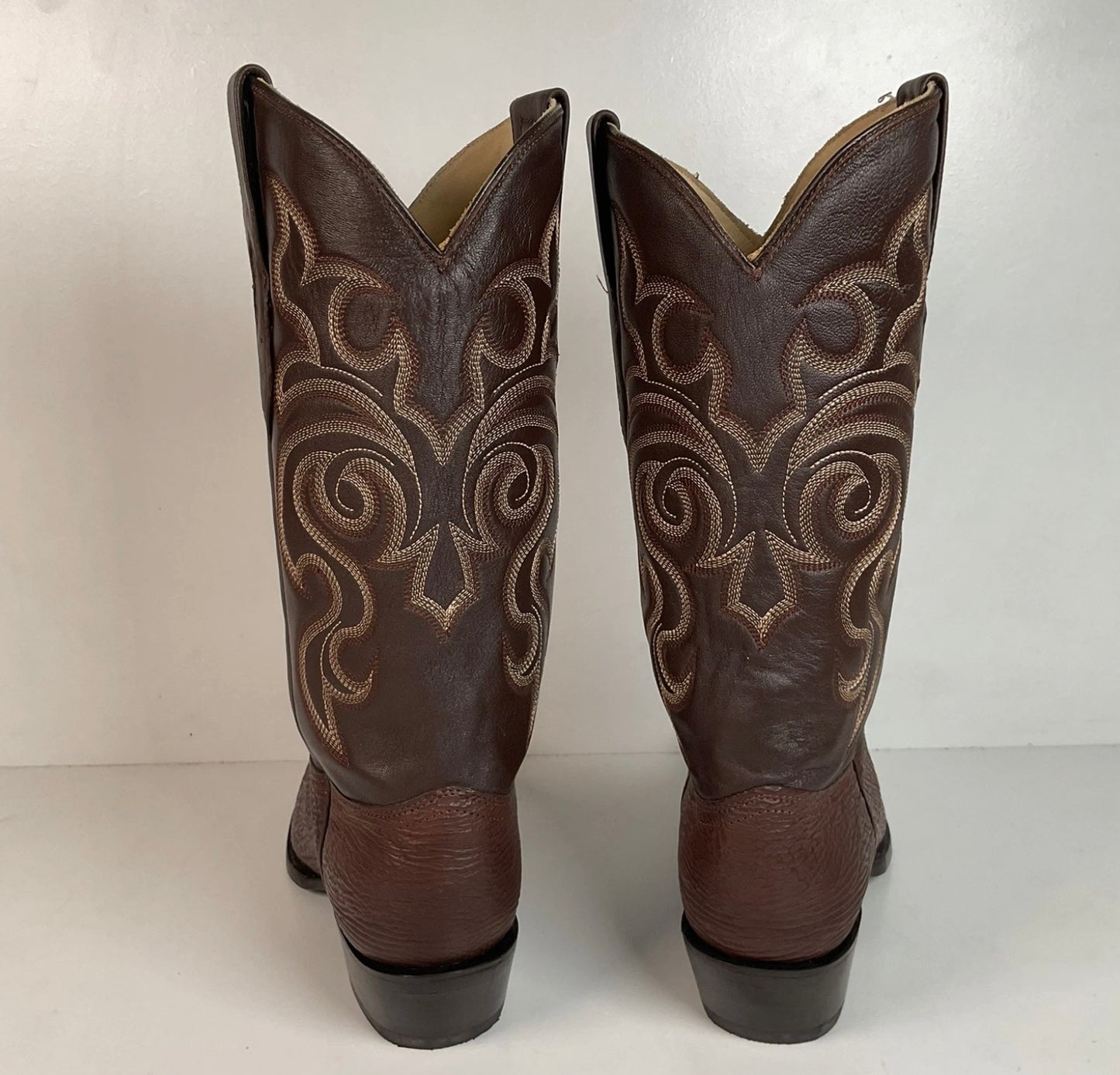 Los Altos Shark Skin Cowboy Boots | Exotic | Brown | Men’s 10 D