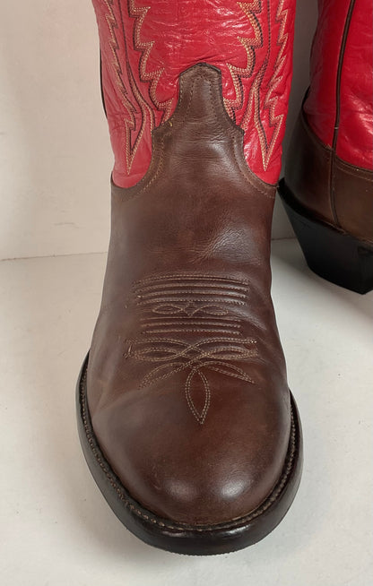 Vintage Tony Lama Buckaroo Cowboy Boots 11 D Punchy USA