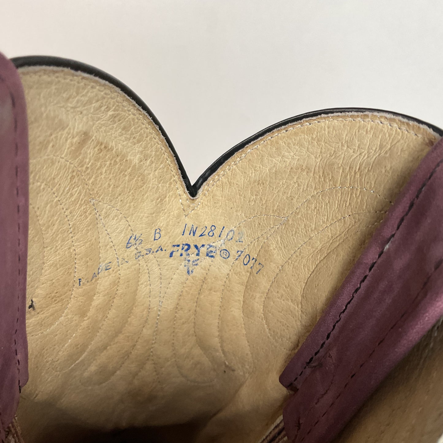 Vintage Frye Cowgirl Boots | Bear Claw | Purple | USA Made | Women’s 6.5 B