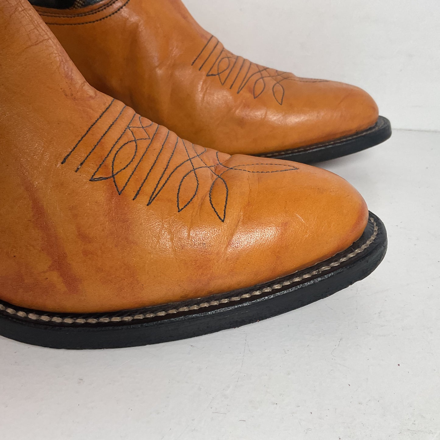 Vintage Nocona Butterscotch Cowgirl Boots 7 B USA Made