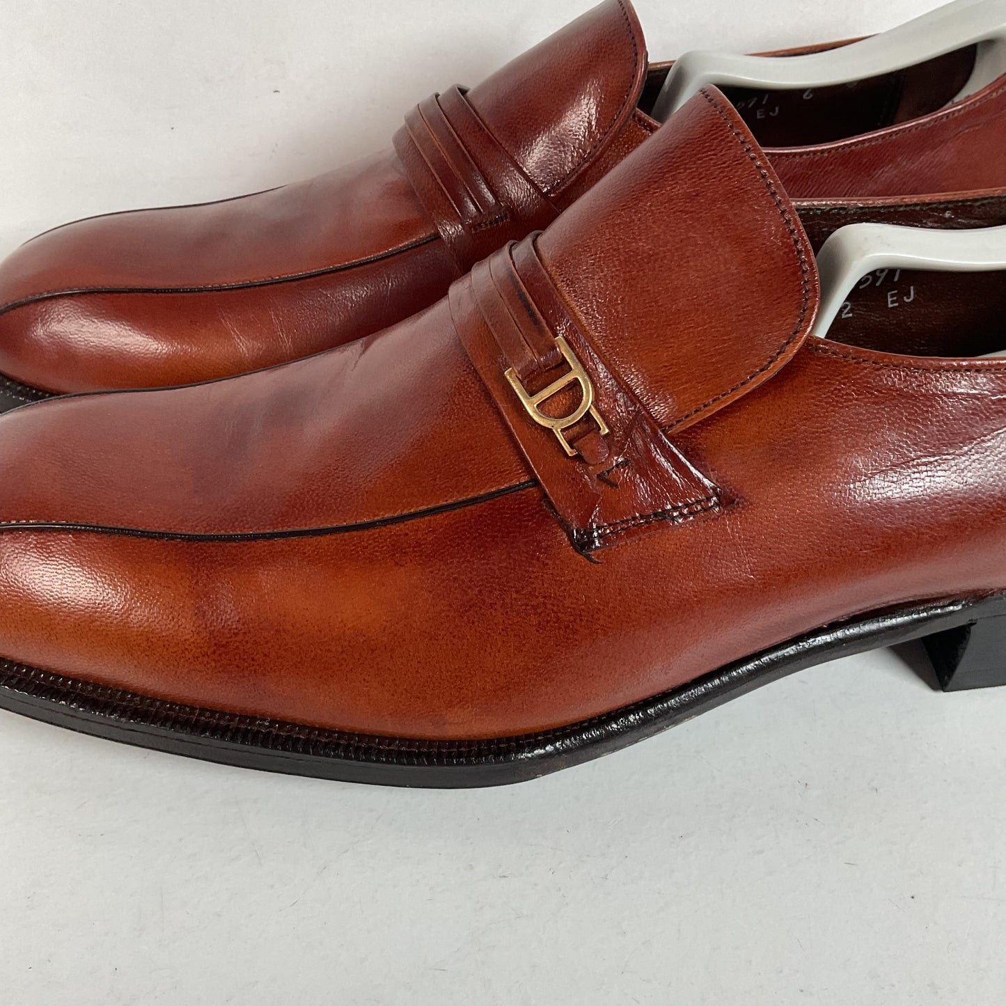 Vintage Florsheim Imperial Horsebit Loafers 9 C Burnished Brown