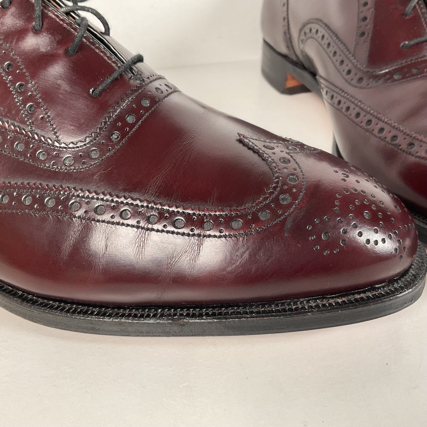 Vintage Johnston Murphy Oxford Shoes | Burgundy Calf | USA Made | Men’s 12 D