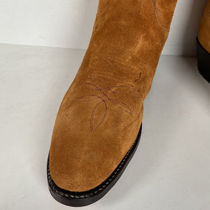 Olathe Full Rough Out Suede Cowboy Boots | USA Made | Men’s 9 B | Women’s 10