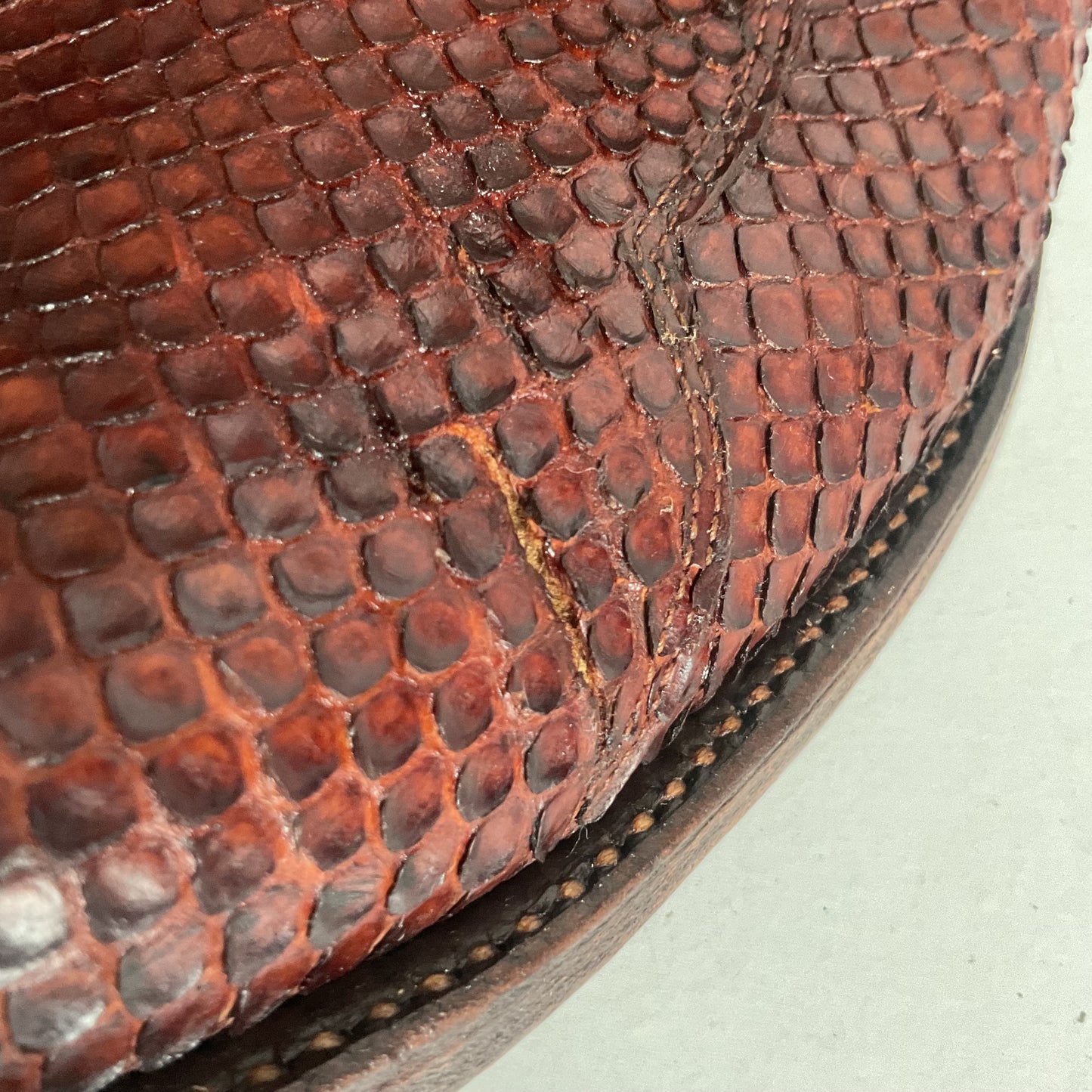 Tony Lama Anaconda Cowboy Boots | Exotic Snakeskin | Thrashed | Gold Label | 9.5