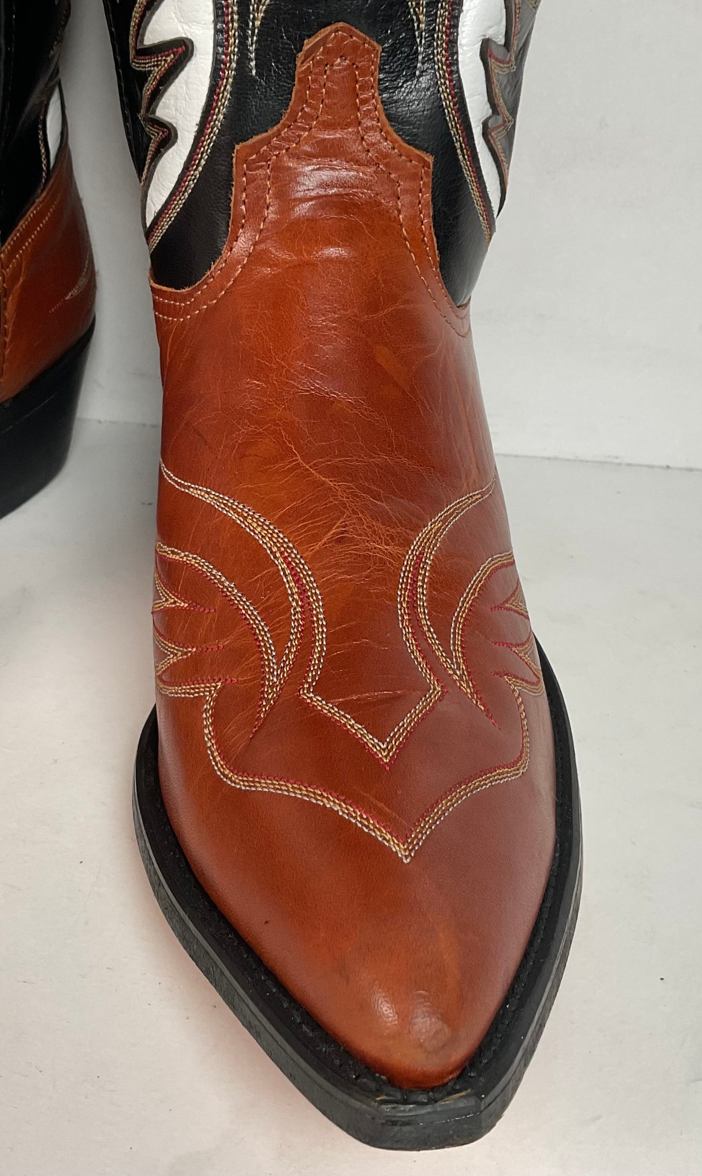 Dan Post For Code West Tooled Cowboy Boots Men’s 10 M USA Made Inlays