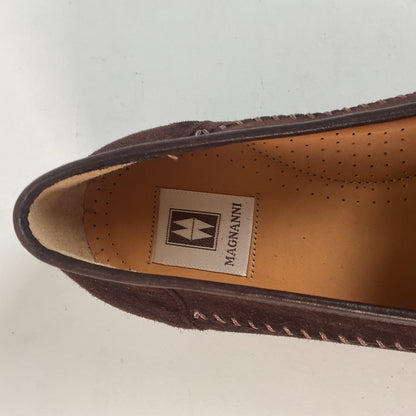 Magnanni Suede Tassel Loafers | Chocolate Brown | 10.5 M