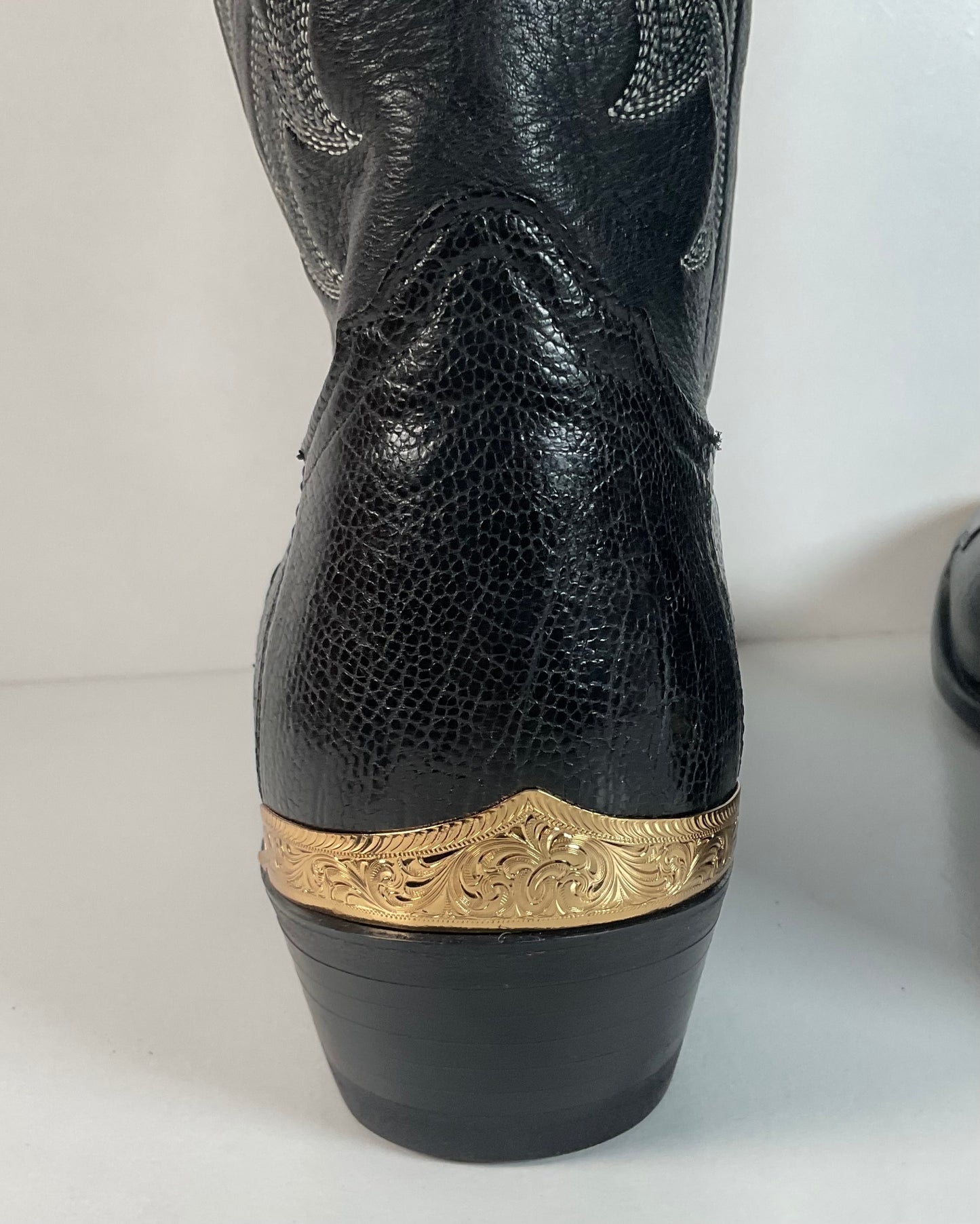 Vintage Nocona Ostrich Leg Cowboy Boots | Exotic | USA Made | 11 EE