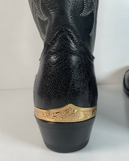 Vintage Nocona Ostrich Leg Cowboy Boots | Exotic | USA Made | 11 EE