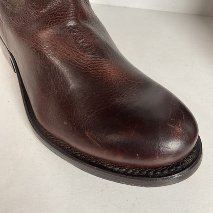 J.B. Dillon Western Riding Boots | Triple Buckle | Tooled | Women’s 8 B