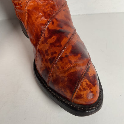 Vintage J. Chisholm Eel Skin Cowboy Boots | Exotic | USA Made | Men’s 8.5 D