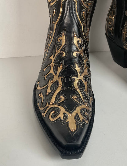 Back at the Ranch Western Zip Cowgirl Boots | Custom | Priscilla Crystals | 7.5