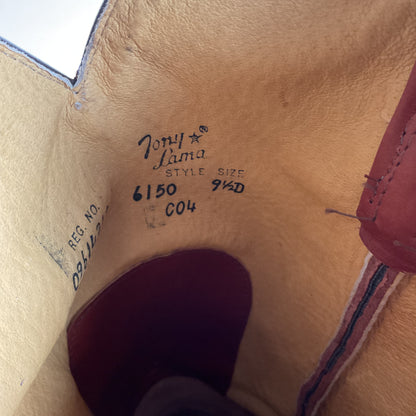 Tony Lama Ol’ Buck Cowboy Boots 9.5 D Deer Buck Skin