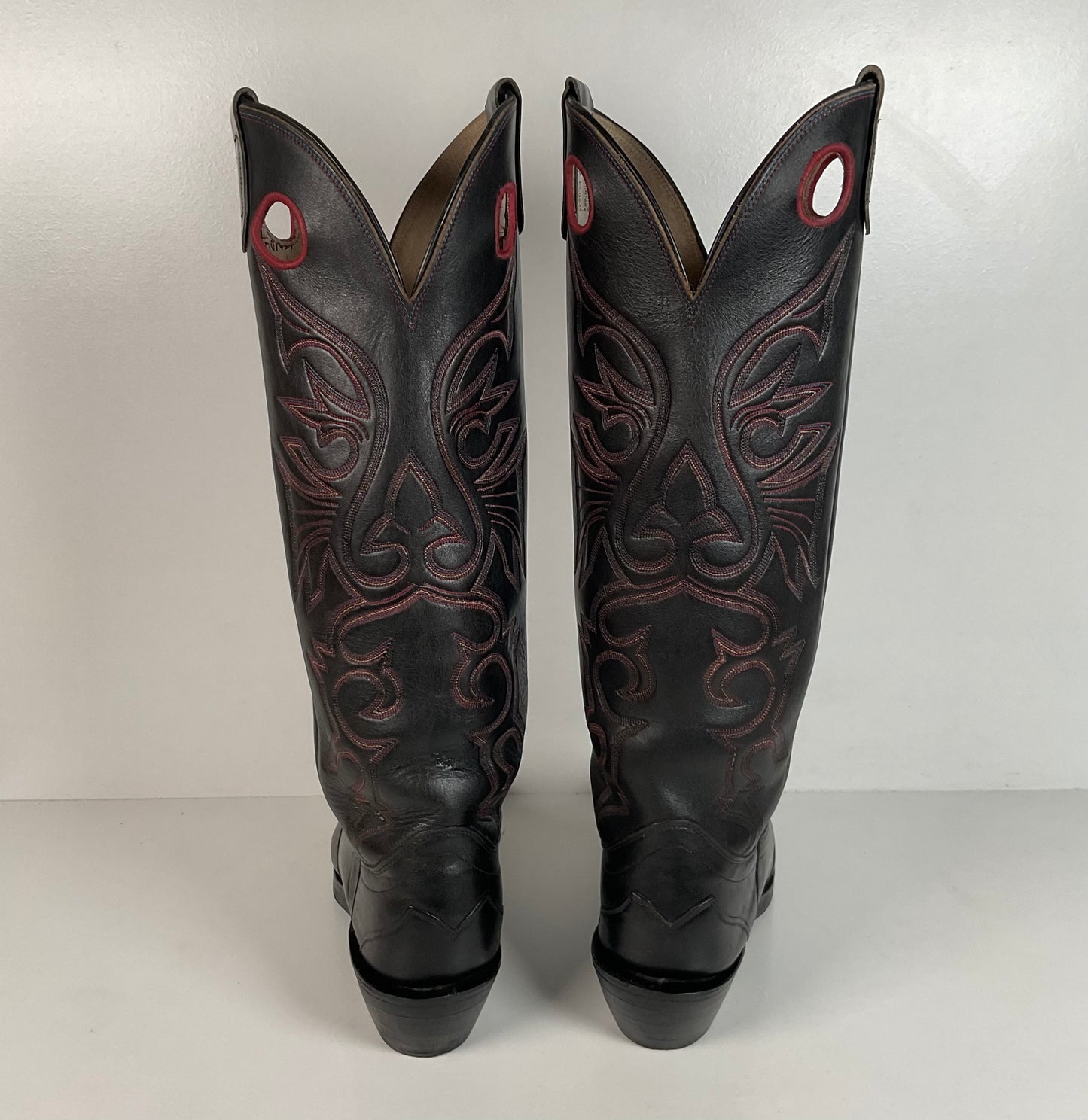 Olathe Tall Buckaroo Boots | Black | Thick Hide | USA Made | Men’s 9.5 D