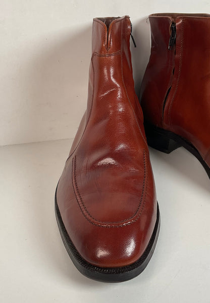 Vintage Florsheim Beetle Boots | Chelsea Style | Burnished Brown | Men’s 11 D