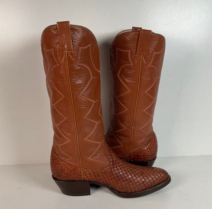 Vintage Anaconda Snakeskin Cowboy Boots | Exotic | Customized | Men’s 10.5