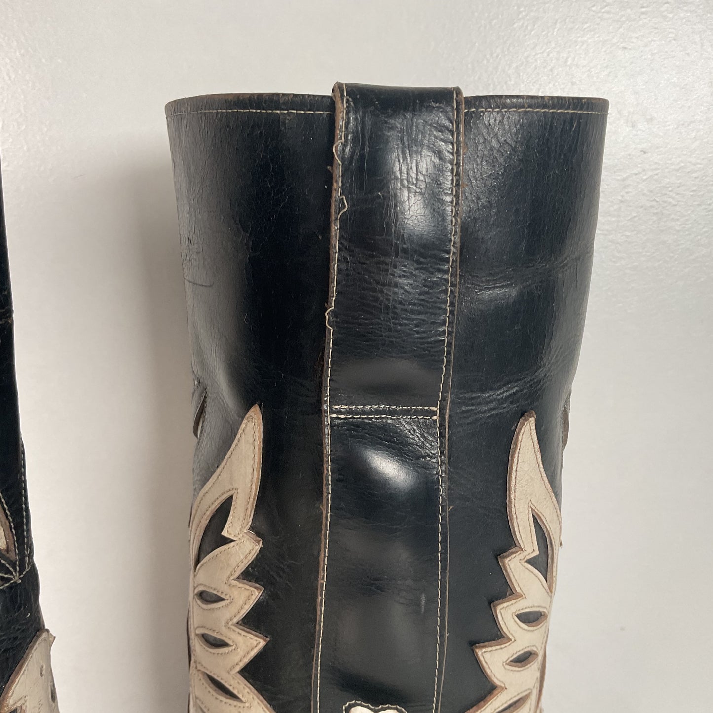 Vintage Thunderbird Cowboy Boots | Tooled Inlays | Mule Ear | 1960s | Men’s 9
