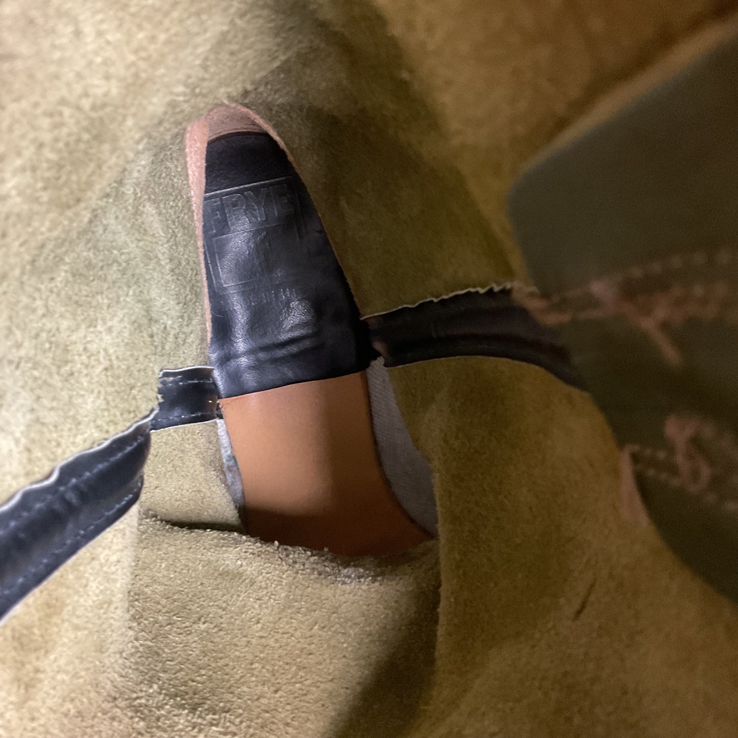 Women’s Frye 12 R Harness Boots 11 M Olive Brown Retired