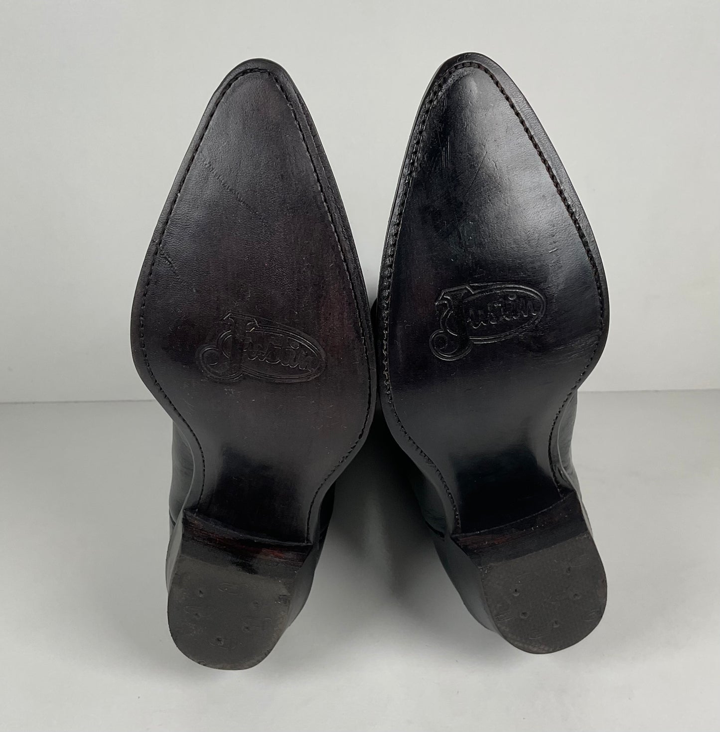 Justin London Calf Cowgirl Boots | USA Made | Black | Women’s 7.5 B