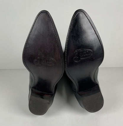 Justin London Calf Cowgirl Boots | USA Made | Black | Women’s 7.5 B