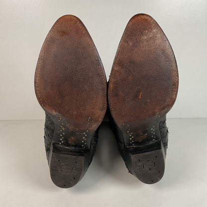 Vintage Olathe Sea Bass Cowboy Boots | Exotic | Distressed | Men’s 13 EE