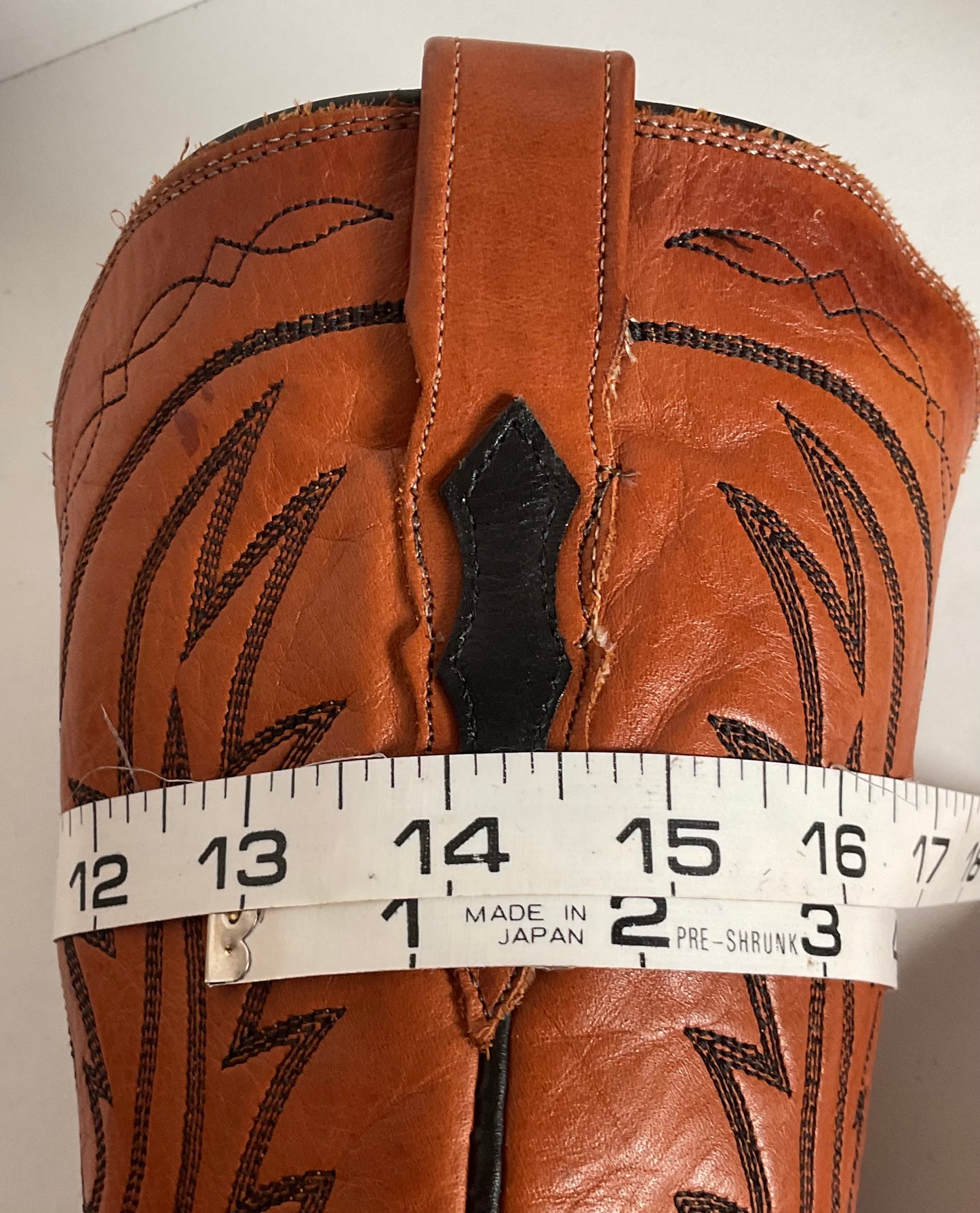 Lucchese 1883 Leather Cowgirl Boots 6.5 B Stitched Rust Brown