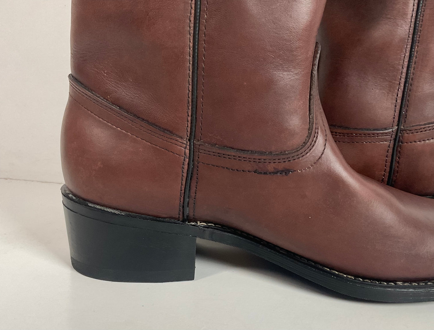 Vintage Georgia Western Work Boots 9.5 Thick Hide USA Made