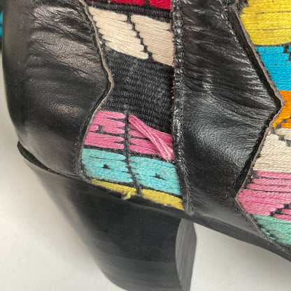 Tony Lama’s Hyer Cowgirl Boots 8 C Southwestern Aztec Woven Inlays