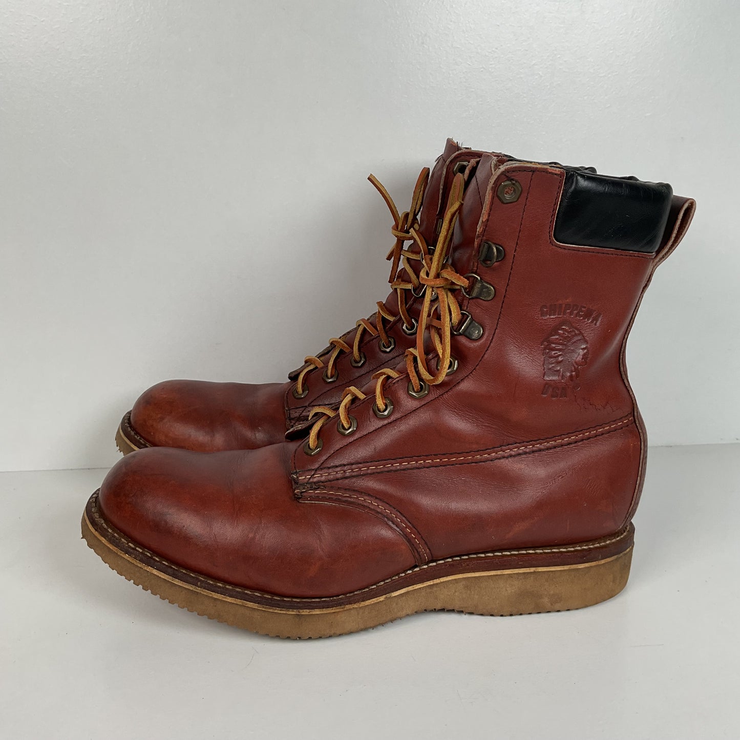 Vintage Chippewa Bird Shooter Boots | USA Made | Crepe | Soft Toe | Men’s 11 D