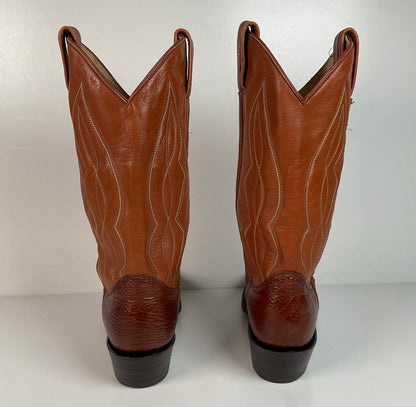 Vintage Sanders Shark Skin Cowboy Boots | Exotic | 1970s | Men’s 9 D