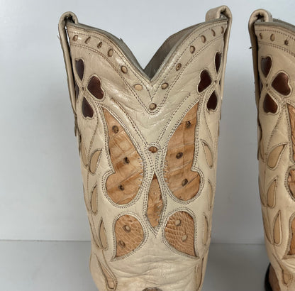 Cuadra Butterfly Cowgirl Boots | Caiman Tail | Tooled Inlays | Women’s 6.5