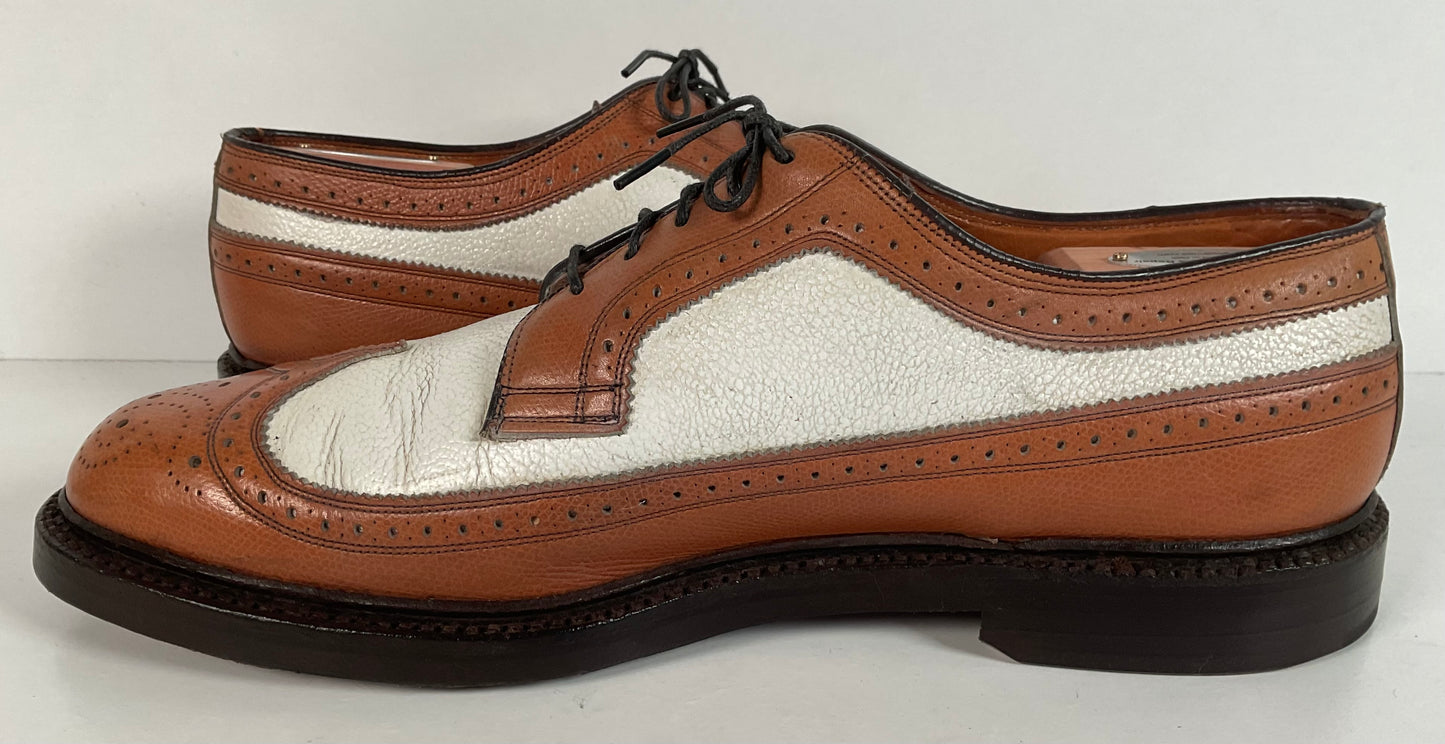 Vintage 1950s Johnston Murphy Aristocraft Spectator Shoes 10 C JR Recrafted