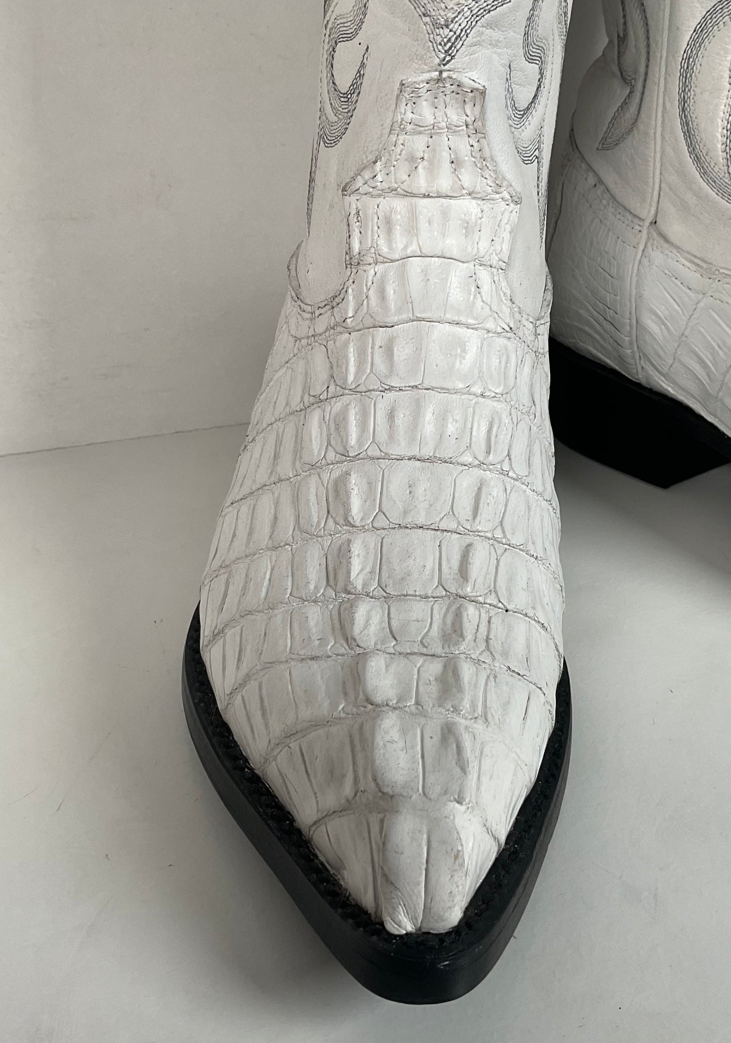 Los Altos Cowboy Boots | Crocodile Caiman Tail | Exotic | Men’s 7 EE | Women’s 8