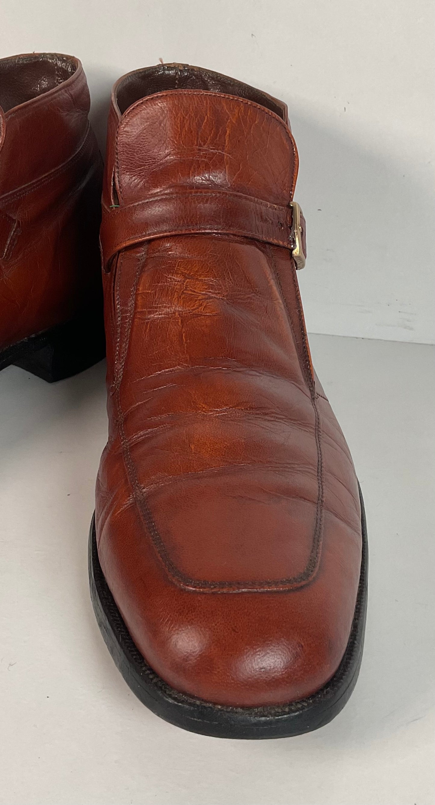 Vintage Florsheim Imperial Guardsman Chukka Boots 9.5 C 70s Monk Strap