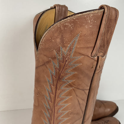 Vintage Tony Lama Gold Label Cowboy Boots | Marbled Leather | Men’s 8 D