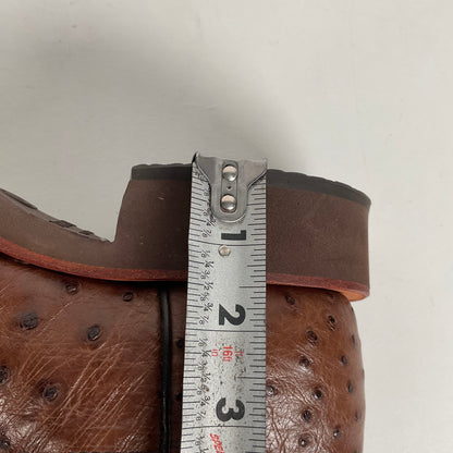 Justin Full Quill Ostrich Quill Roper Boots | Tekno Crepe | USA Made | Men’s 8 D