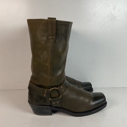 Women’s Frye 12 R Harness Boots 11 M Olive Brown Retired