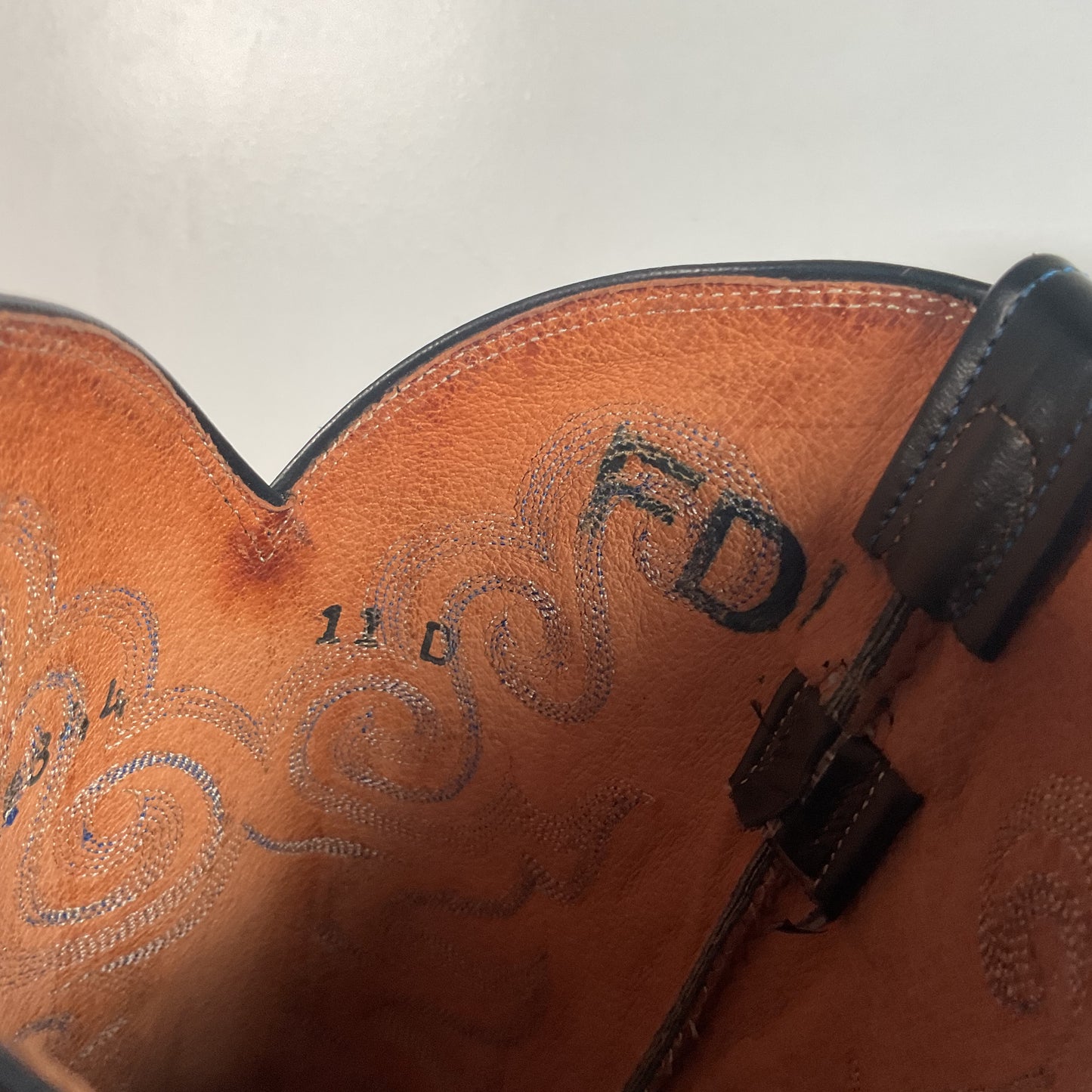 Black Lizard Teju Cowboy Boots 11 D Round Toe