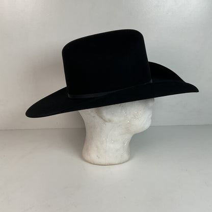 Vintage Milano Larry Mahan Cowboy Hat 6 5/8 Ridgetop Black 5X USA Made