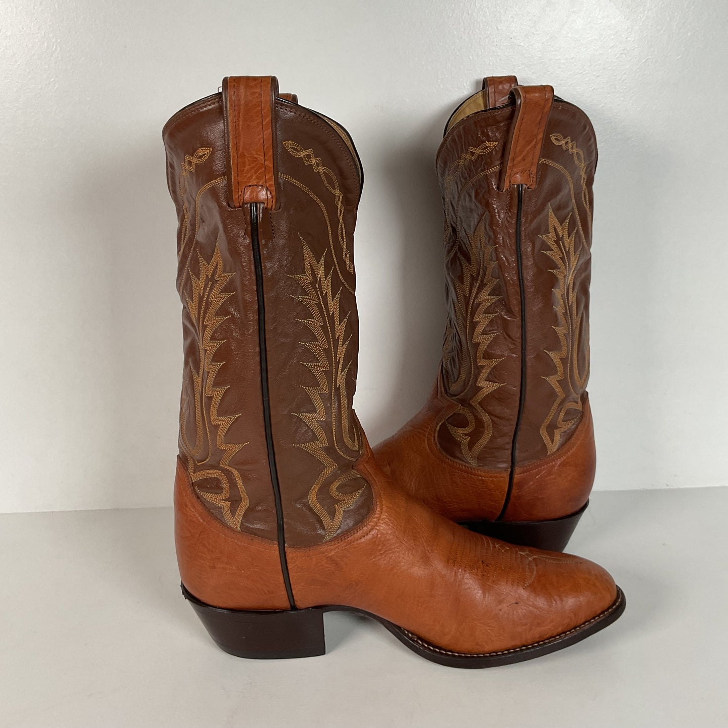Vintage Tony Lama Cowboy Boots | Gold Label | Bull Shoulder | Men’s 9.5 E