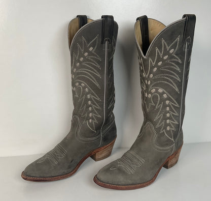 Vintage Texas Suede Cowgirl Boots | Buck Lace | USA Made | Women’s 7.5 M