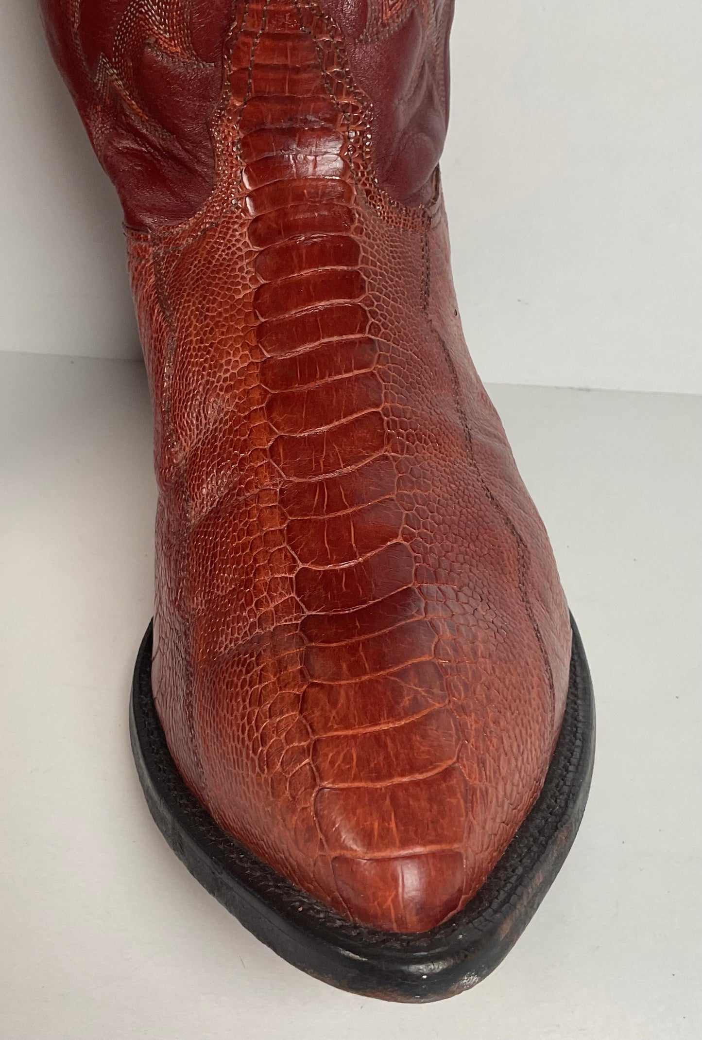 Vintage Nocona Ostrich Leg Cowboy Boots | Exotic | USA Made | Men’s 15 EE