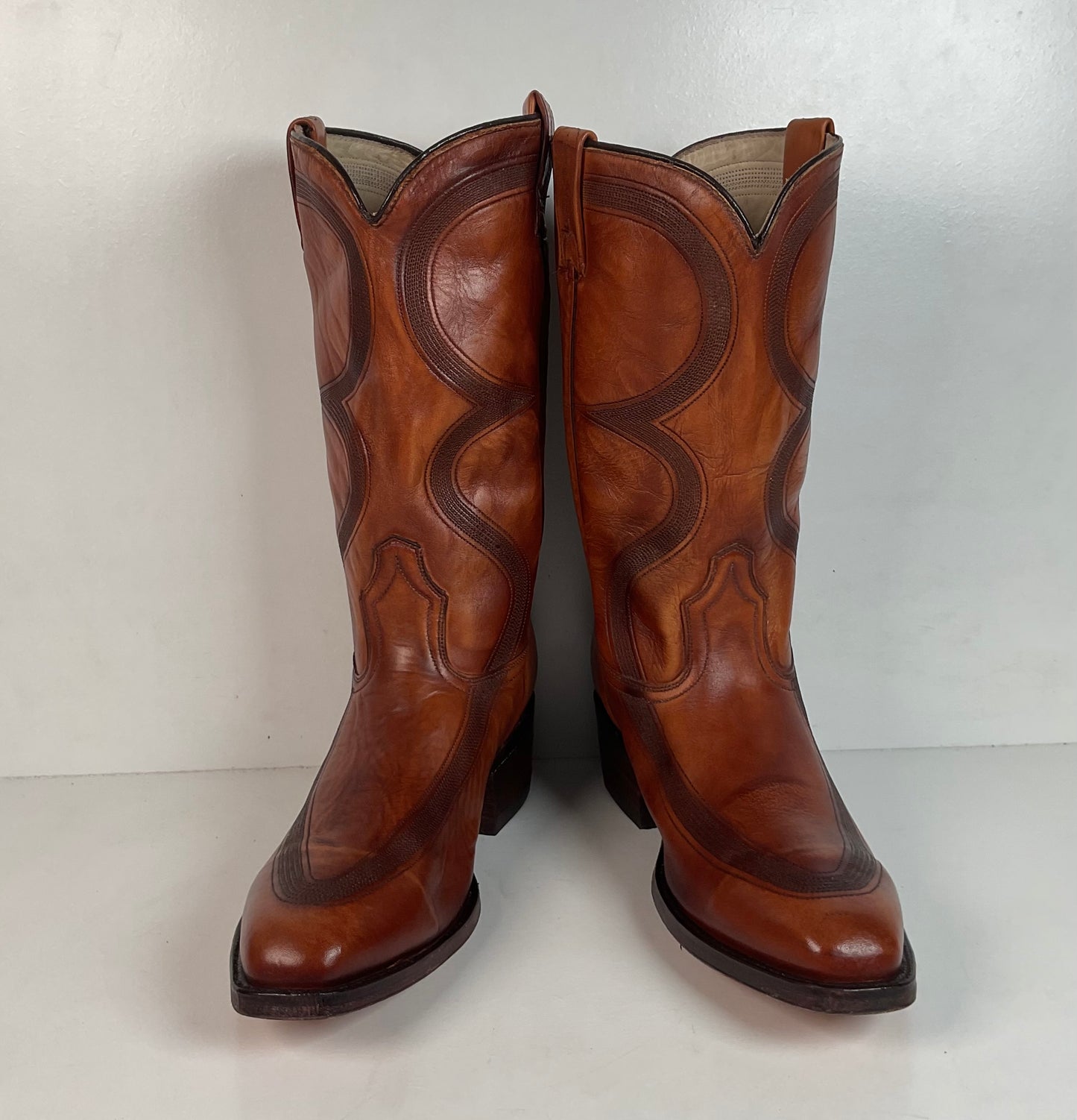 Vintage Dan Post French Toe Cowboy Boots | 1970s | 10.5 D